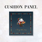 CUSHION Fabric Panel Merry Christmas Bunny