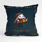 CUSHION Fabric Panel Merry Christmas Bunny