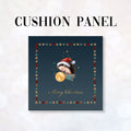 CUSHION Fabric Panel Merry Christmas Hedgehog