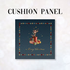 CUSHION Fabric Panel Merry Christmas Reindeer