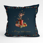 CUSHION Fabric Panel Merry Christmas Reindeer