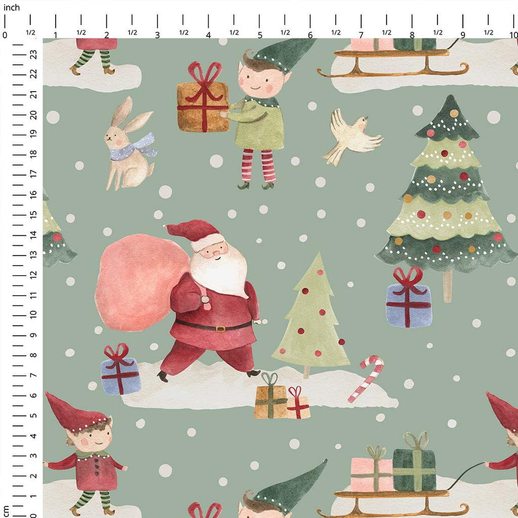 Merry Elves Fabric