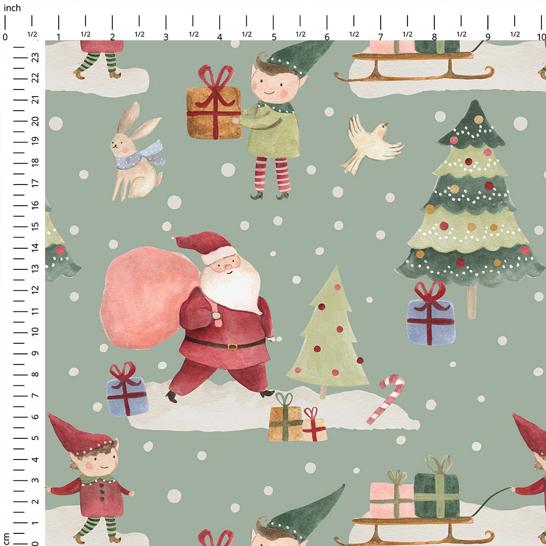 Merry Elves Fabric