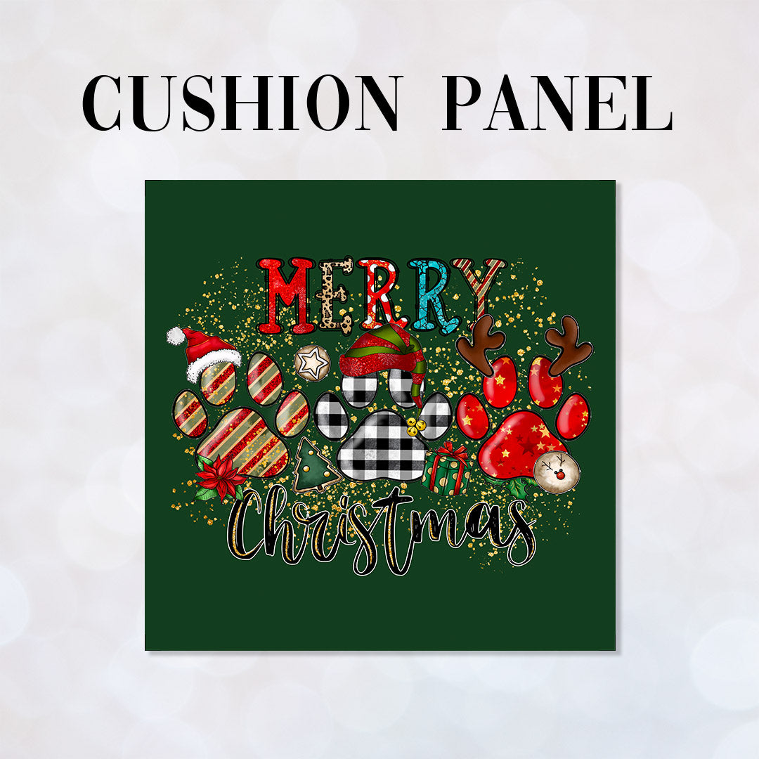 CUSHION Panel Merry Paws Green CP-753