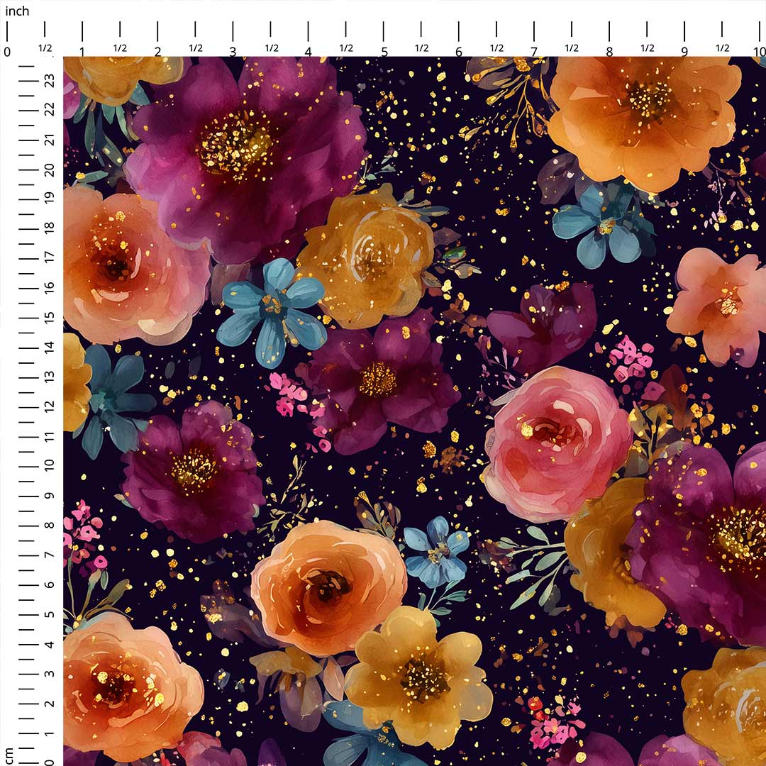 Midnight Bloom Fabric