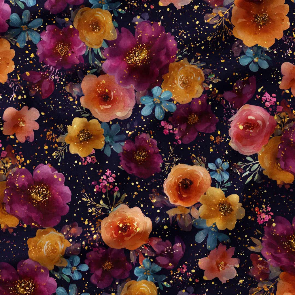 Midnight Bloom Fabric