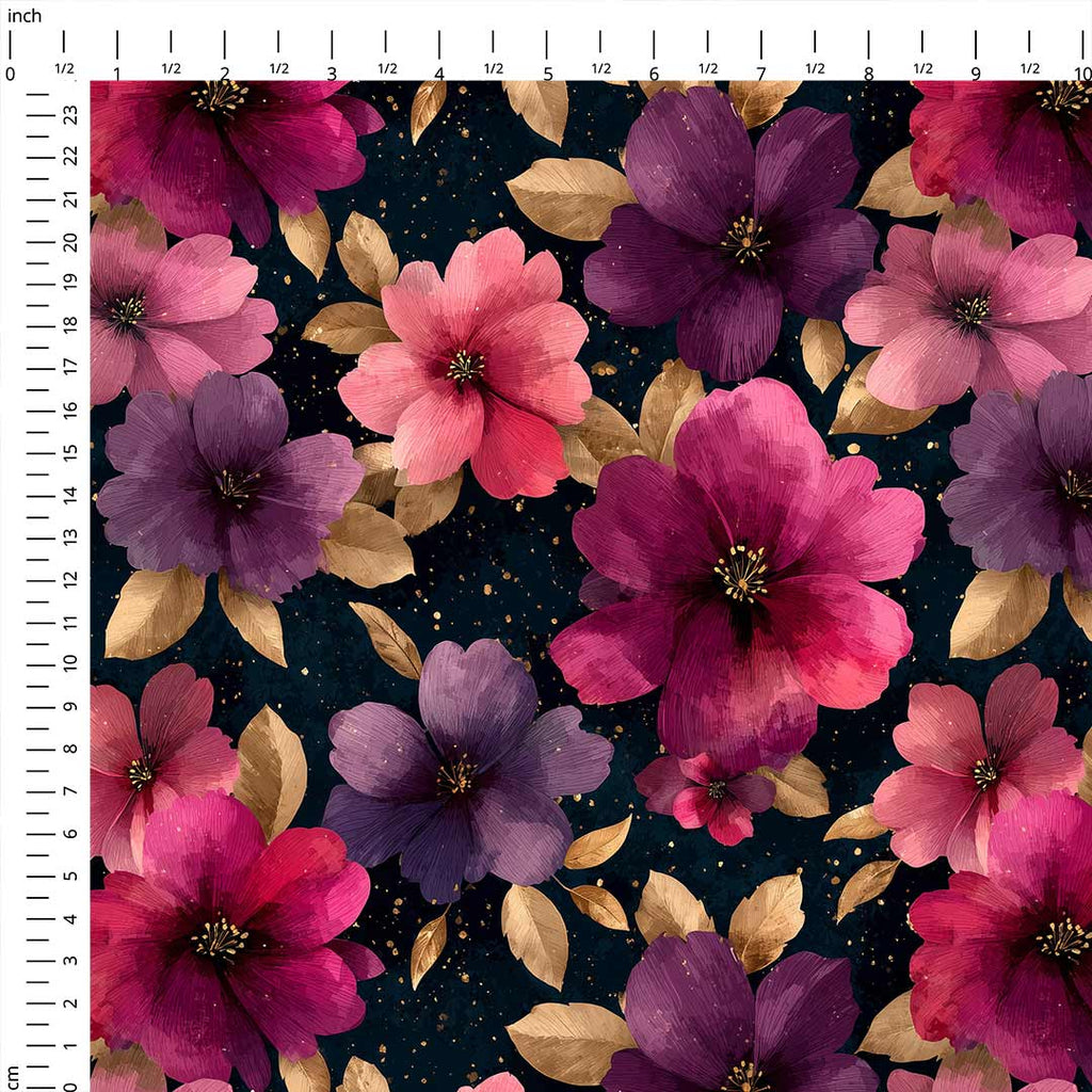 Midnight Flowers Fabric