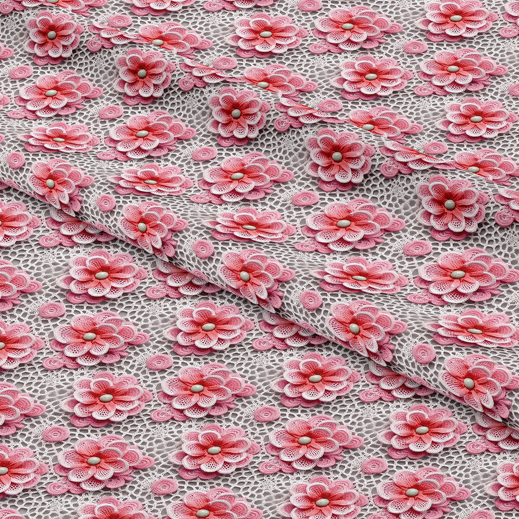 Miley Crochet Flowers Fabric