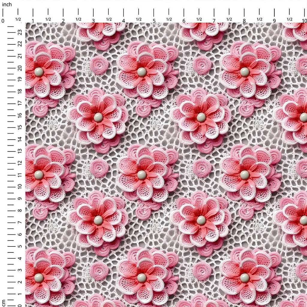 Miley Crochet Flowers Fabric