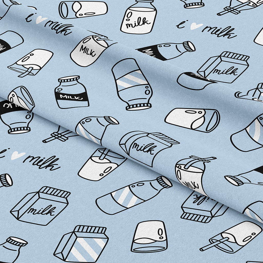 Milk Blue Fabric