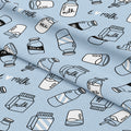 Milk Blue Fabric