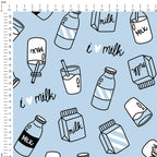 Milk Blue Fabric