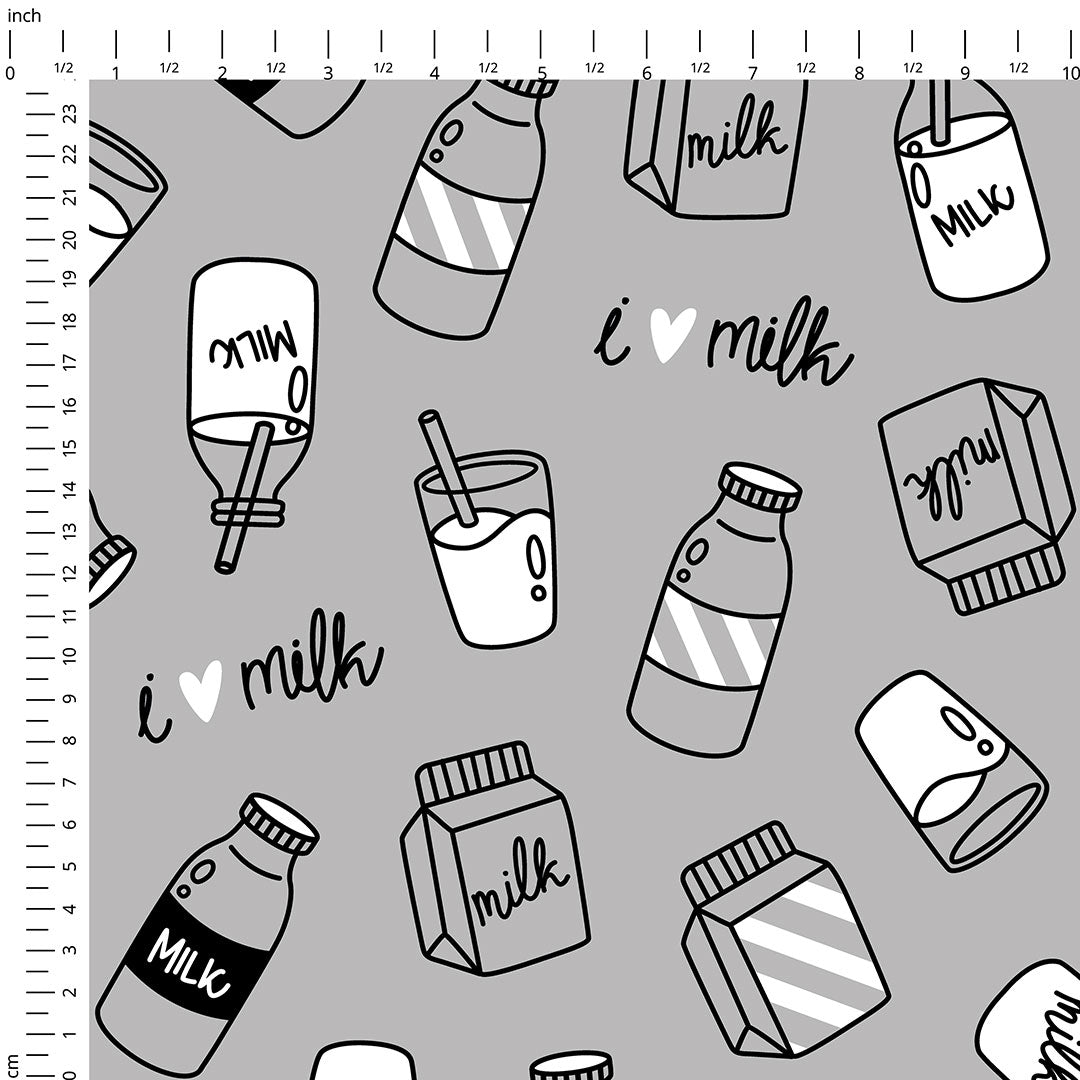 Milk Grey Fabric