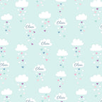 Personalised Mint Cloud Fabric