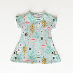 Mint Flamingos Fabric