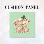 CUSHION Fabric Panel Mistletoe Bunnie