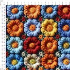 Molly Crochet Flowers Fabric