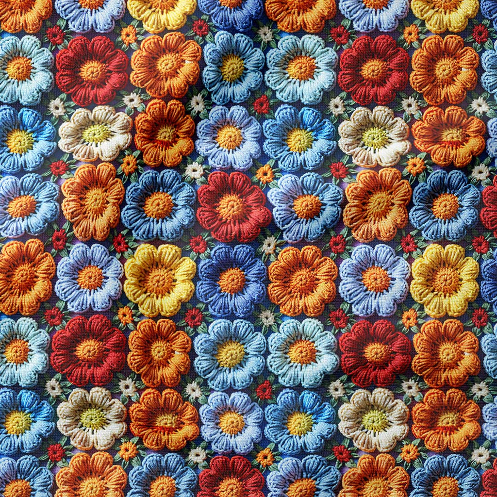 Molly Crochet Flowers Fabric
