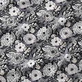 Mono Floral Fabric
