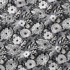 Mono Floral Fabric