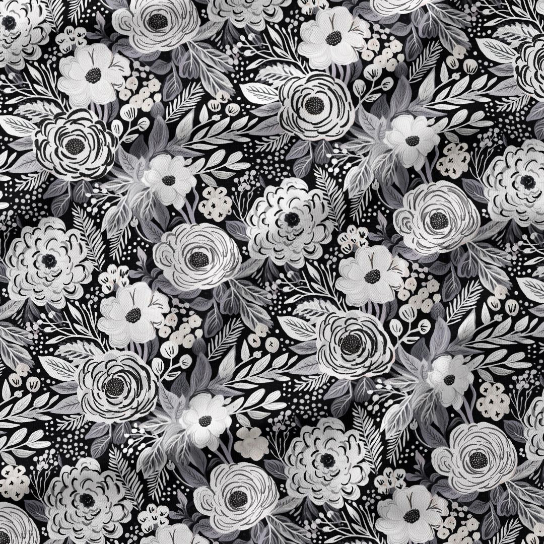Mono Floral Fabric