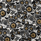 Monster Truck Mashup Fabric