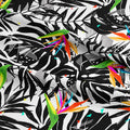 Monstera Leaves Mono Fabric