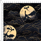 Moonlight Dragons Fabric