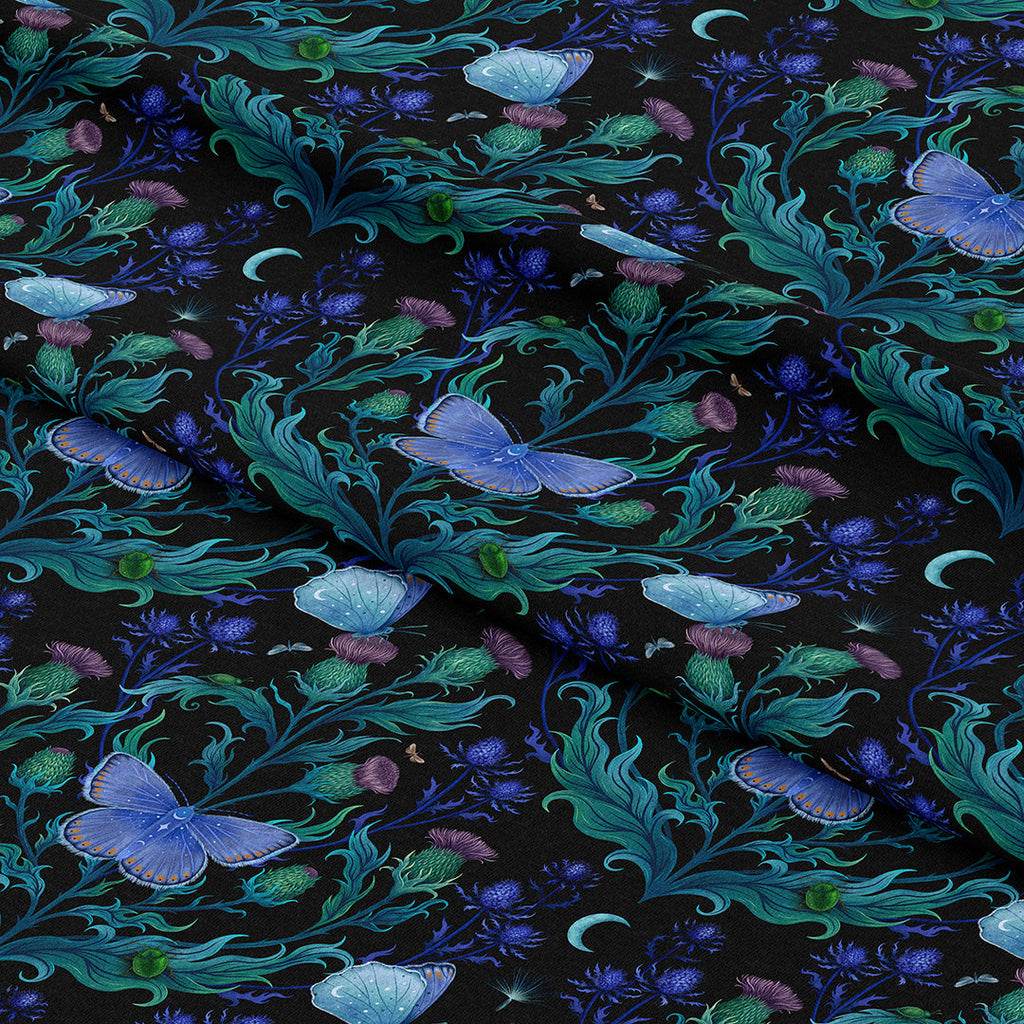 Moonlight Thistle Dark Fabric