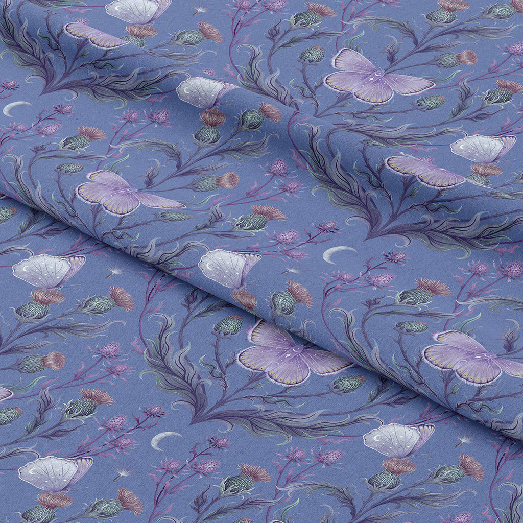 Moonlight Thistle Lilac Fabric