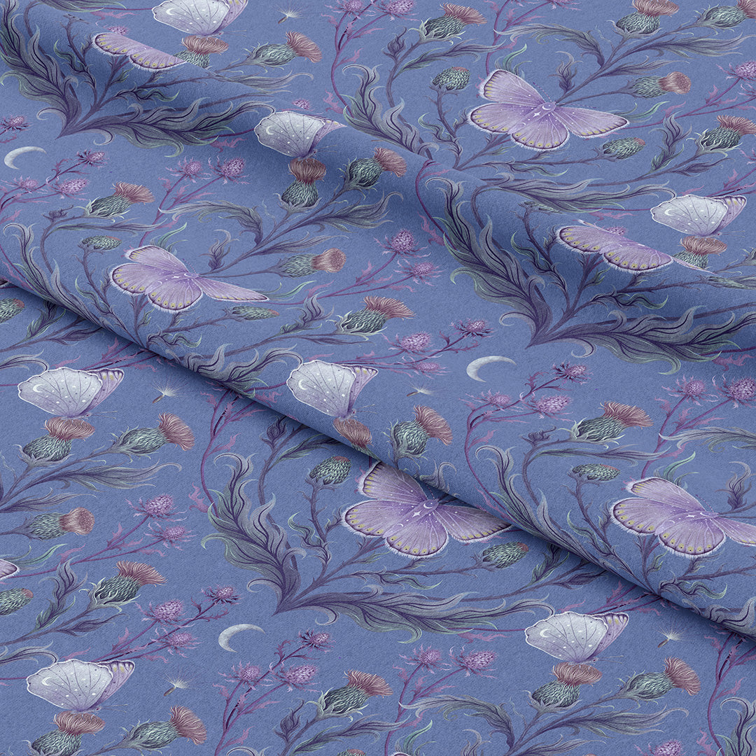 Moonlight Thistle Lilac Fabric
