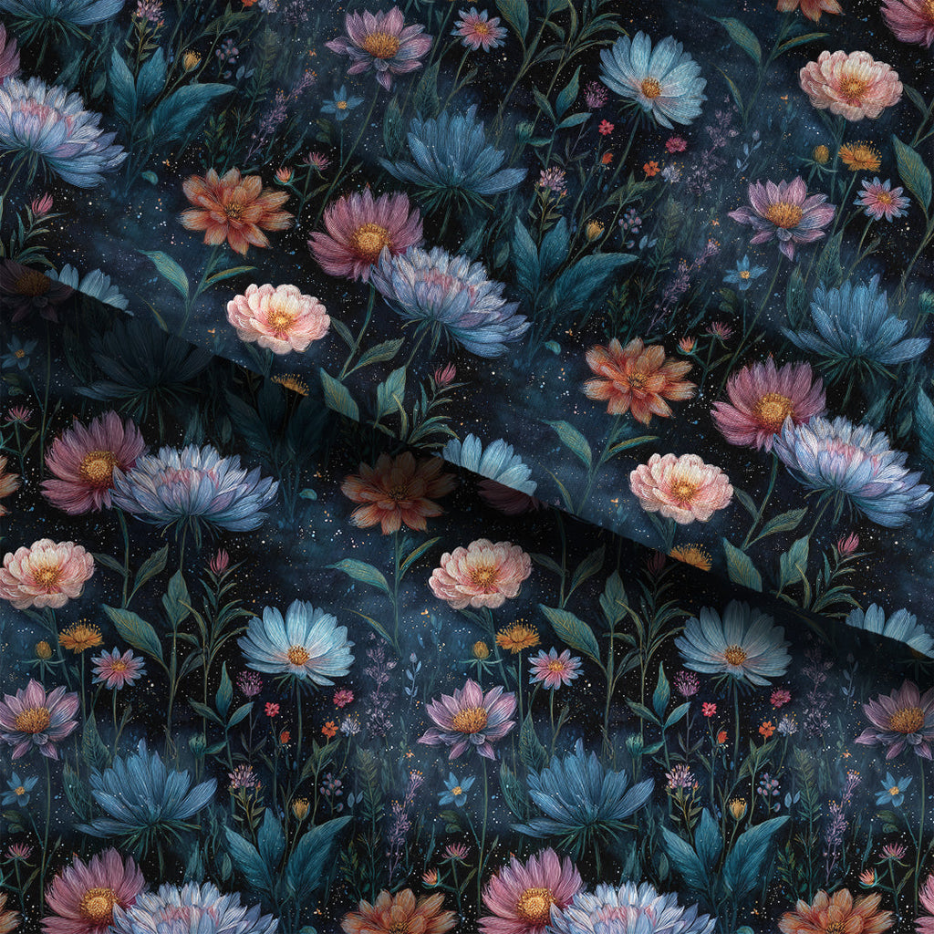 Moonlit Wildflowers Fabric