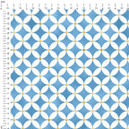 Moroccan Blue Petals Fabric
