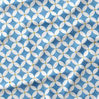Moroccan Blue Petals Fabric