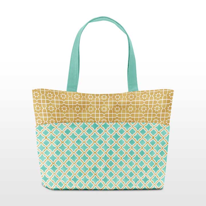 Moroccan Mint Lattice Fabric