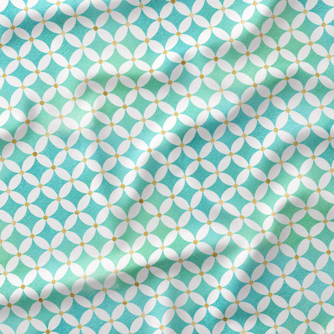 Moroccan Mint Petals Fabric