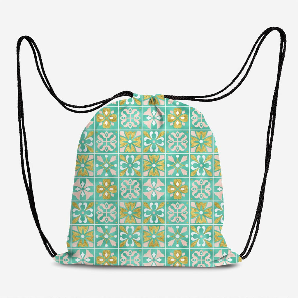 Moroccan Mint Tiles Fabric