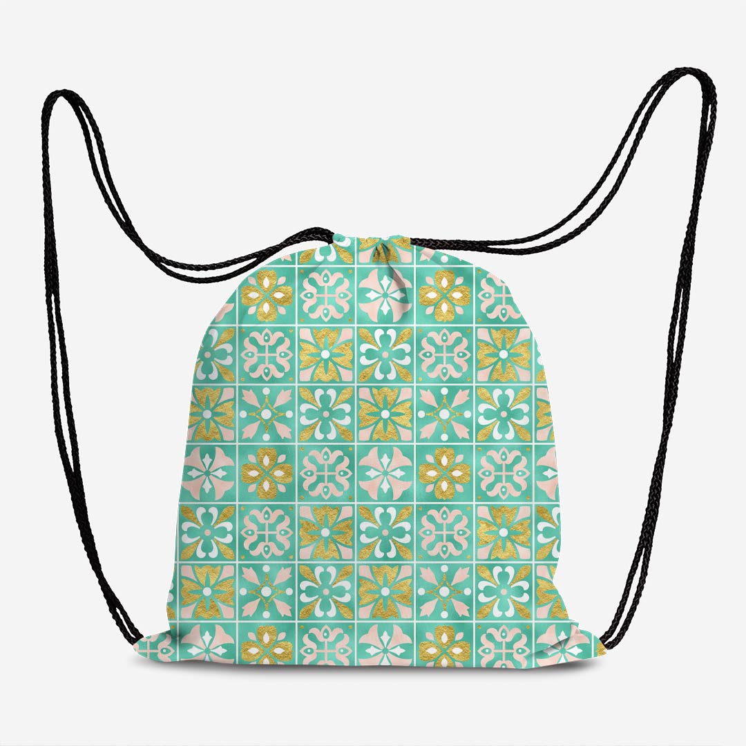 Moroccan Mint Tiles Fabric