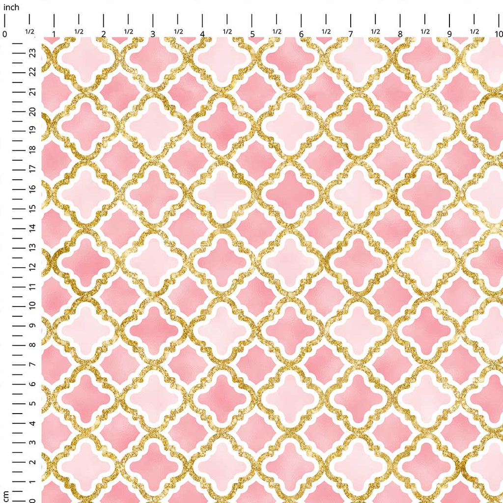 Moroccan Pink Lattice Fabric