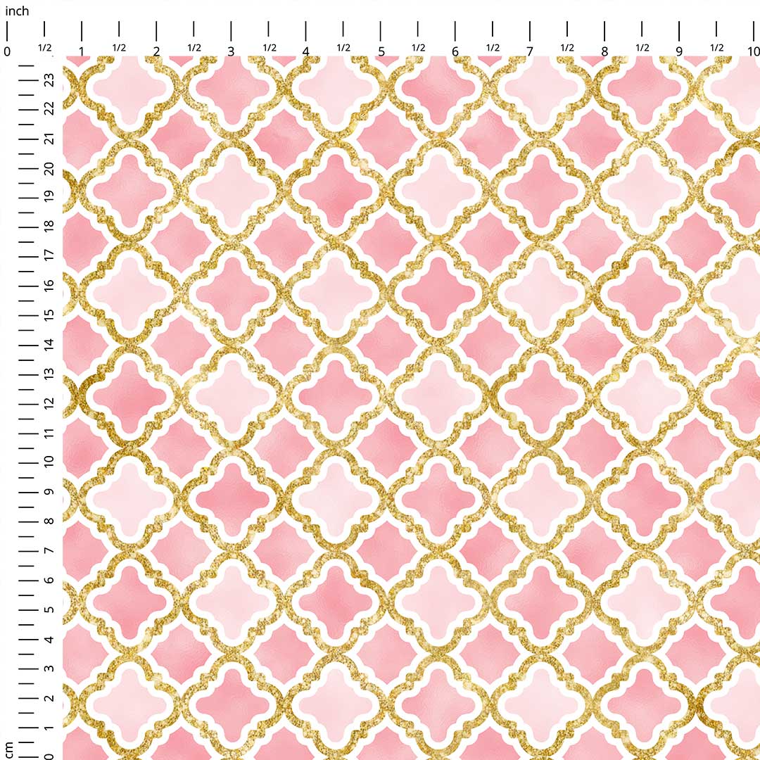 Moroccan Pink Lattice Fabric