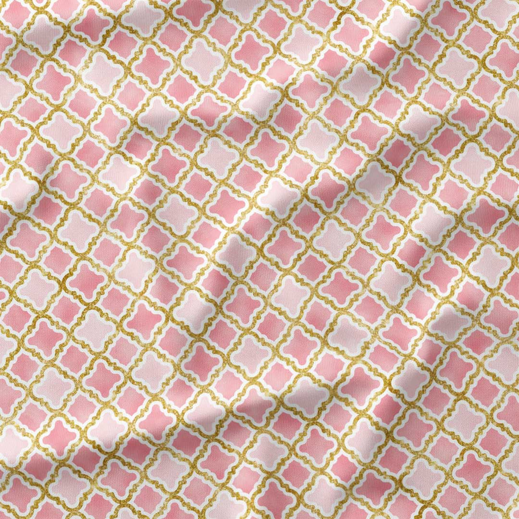 Moroccan Pink Lattice Fabric