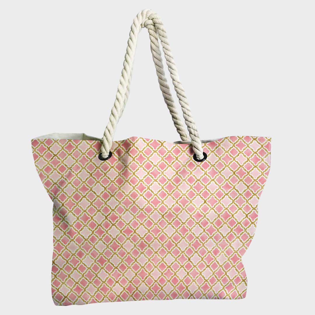 Moroccan Pink Lattice Fabric