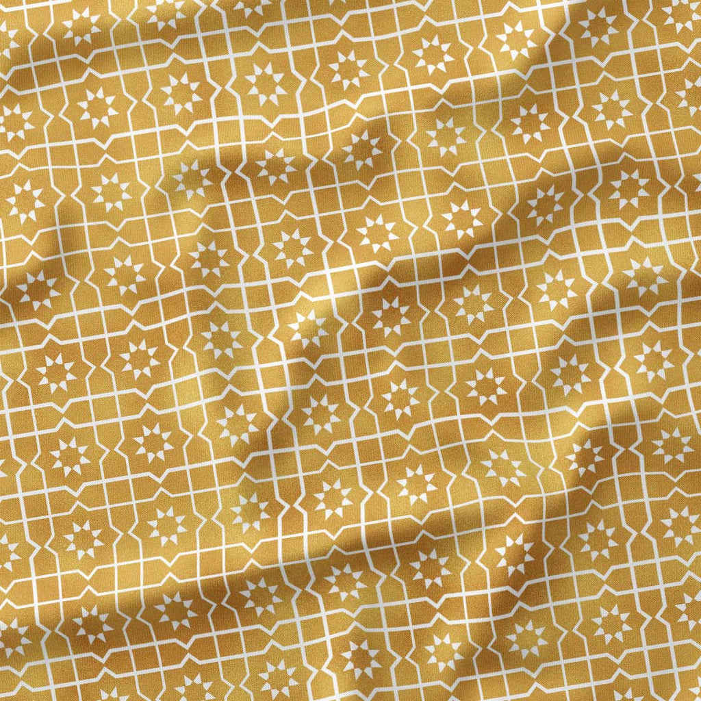 Moroccan Zellige Gold Fabric