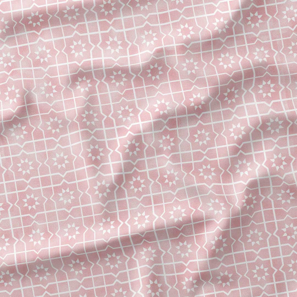 Moroccan Zellige Pink Fabric