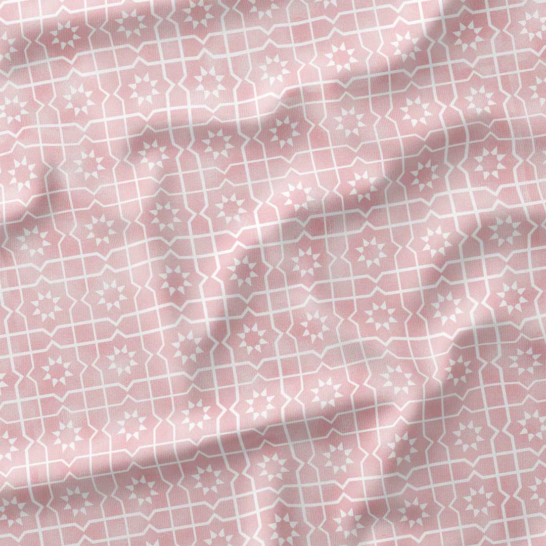 Moroccan Zellige Pink Fabric
