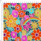 Mosaic Floral Bright Fabric