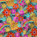 Mosaic Floral Bright Fabric