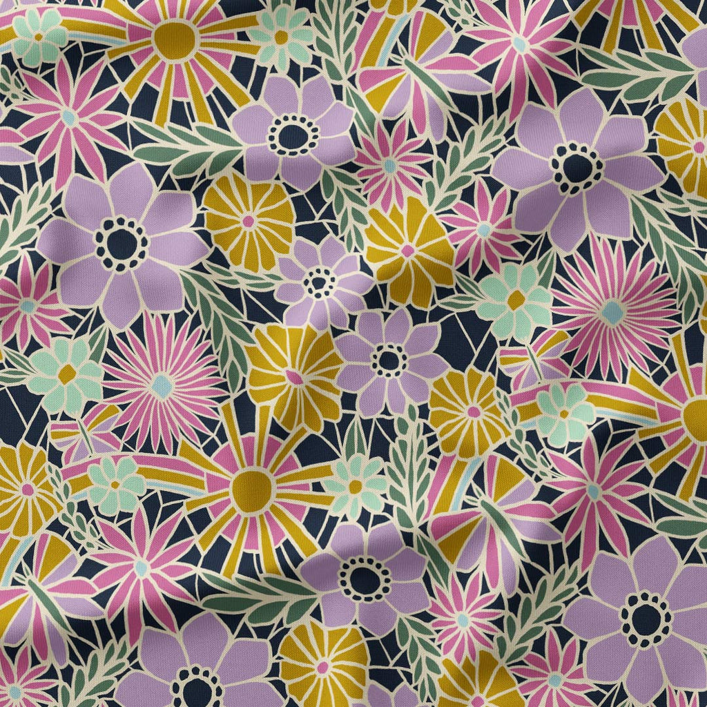 Mosaic Floral Pastel Fabric