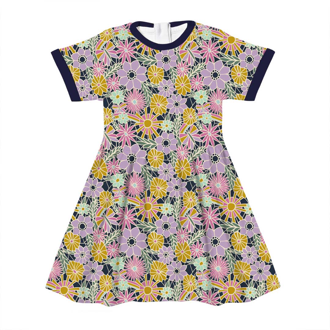 Mosaic Floral Pastel Fabric