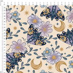 Moths and Flowers Fabric